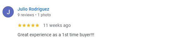 Google review from a satisfied American Mortgage Services borrower